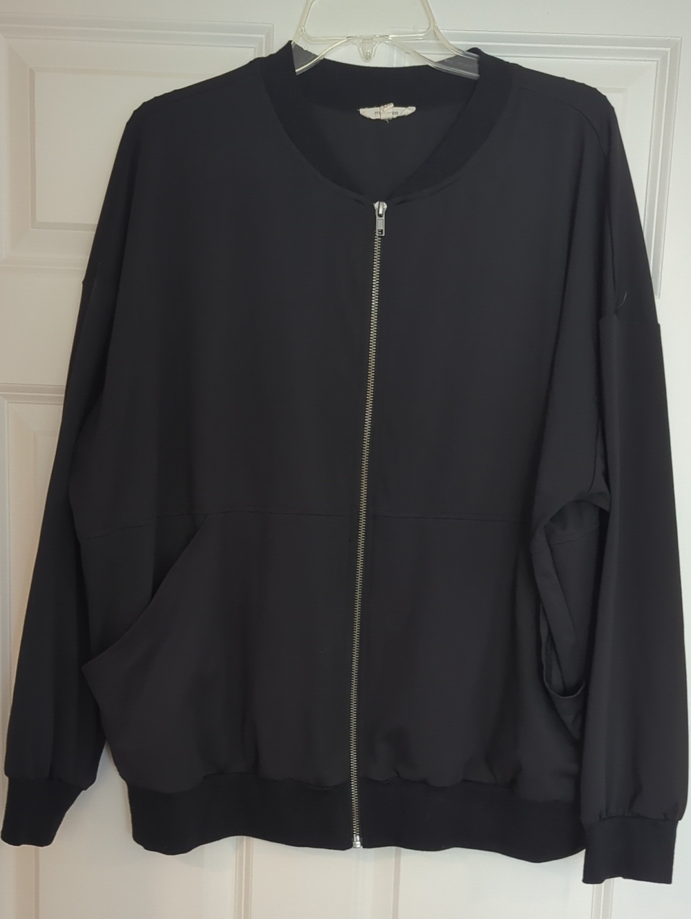 Maurices Black Zip-Front Bomber Jacket